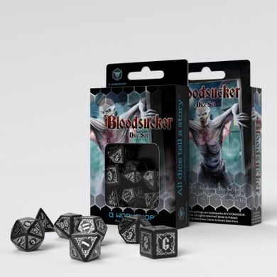 Набор кубов Bloodsucker Black & silver Dice Set (7)