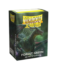 Протекторы для карт Dragon Shield Standard size Matte Sleeves - Forest Green (100 Sleeves), Green