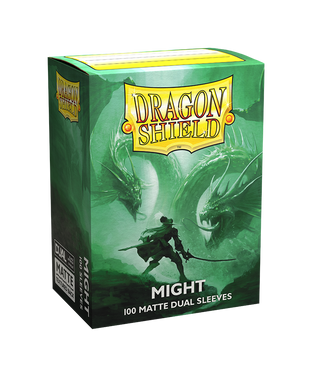 Протекторы для карт Dragon Shield Standard size Matte Dual Sleeves - Might (100 Sleeves), Green