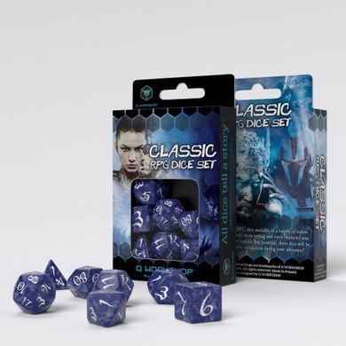 Набір кубів Classic RPG Cobalt & white Dice Set (7)