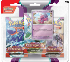 Блістер Pokémon TCG Paldea Evolved 3-Pack Blister: Tinkatink