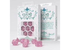 Набор кубов Elvish Shimmering pink & White Dice Set