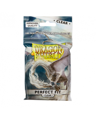 Протекторы для карт Dragon Shield Standard Perfect Fit Sleeves - Clear/Clear (100 Sleeves), Clear
