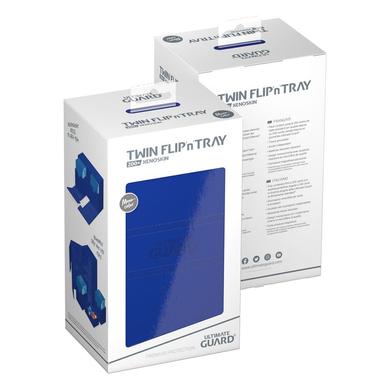 Коробка для Карт Ultimate Guard Twin Flip`n`Tray 200+ XenoSkin Monocolor Blue