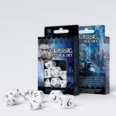 Набір кубів Набір кубів Classic RPG White & black Dice Set (7)