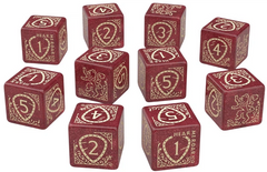 Набор кубов Game of Thrones. Lannister 10xD6 Dice Set.