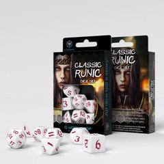 Набор кубов Classic Runic White & red Dice Set (7)