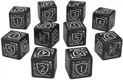 Набор кубов Game of Thrones. Night's Watch 10xD6 Dice Set.