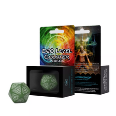 Набір кубів D20 Level Counter Green & white Die (1)