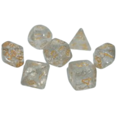 Набір кубиків - Glitter 7 Dice Set - Colorless