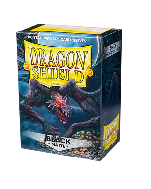 Протектори для карт "Dragon Shield Standard Sleeves - Matte Black", Black