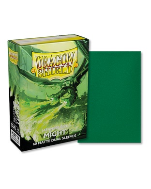 Протектори для карт Dragon Shield Japanese size Dual Matte Sleeves Might, Green