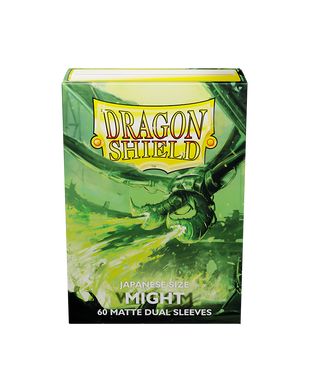 Протектори для карт Dragon Shield Japanese size Dual Matte Sleeves Might, Green