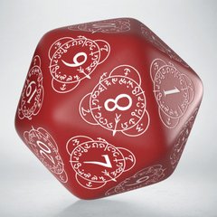 Набор кубов D20 Level Counter Red & white Die (1)