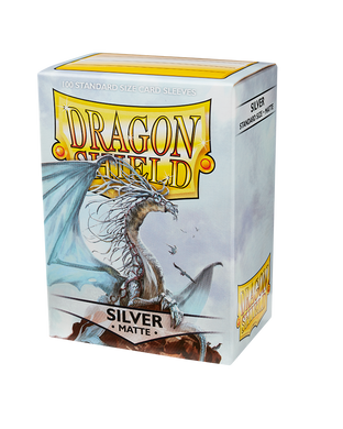 Протекторы для карт Dragon Shield Standard Matte Sleeves - Silver (100 Sleeves), Silver