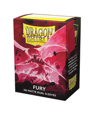 Протекторы для карт "Dragon Shield Matte Dual Sleeves Fury" (100 шт), Fury