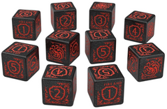Набір кубів Game of Thrones. Targaryen 10xD6 Dice Set.