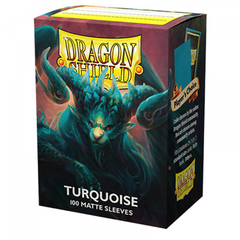 Протекторы для карт "Dragon Shield Standard size Matte Sleeves Turquoise 'Atebeck'", Turquoise
