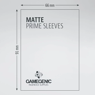 Протектори для карт Gamegenic - Matte Prime Sleeves Lime (100 Sleeves), Lime