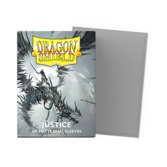 Протектори для карт Dragon Shield Matte Dual Sleeves Justice, Gray