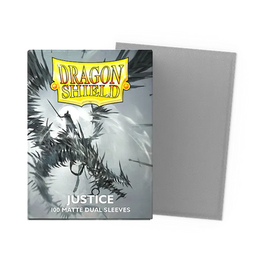 Протекторы для карт Dragon Shield Matte Dual Sleeves Justice, Gray