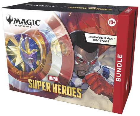 Magic: The Gathering. Бандл (Набір з 9 ігрових бустерів) Marvel Super Heroes