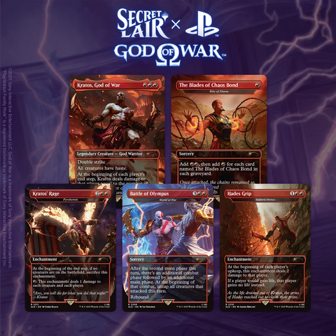 Magic: The Gathering. Коллекционный набор Secret Lair x God of War
