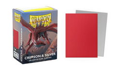 Протекторы для карт Dragon Shield Matte Dual Sleeves Special Edition - Crimson & Silver (100 шт), Crimson