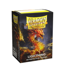 Протекторы для карт "Dragon Shield Matte Dual Sleeves Lightning Ailia" (100 шт), Yellow