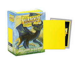Протекторы для карт Dragon Shield Matte Dual Sleeves Special Edition - Yellow & Silver (100 шт), Yellow