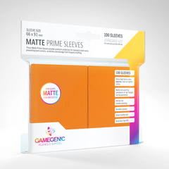 Протектори для карт Gamegenic - Matte Prime Sleeves Orange (100 Sleeves), Orange