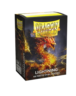 Протектори для карт "Dragon Shield Matte Dual Sleeves Lightning Ailia" (100 шт), Yellow