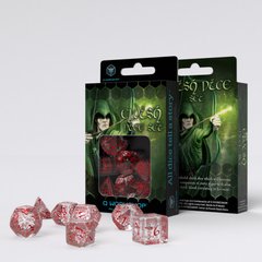 Набір кубів Elvish Translucent & red Dice Set (7)