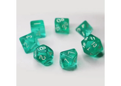 Набір кубиків - Transparent 7 Dice Set - Aqua