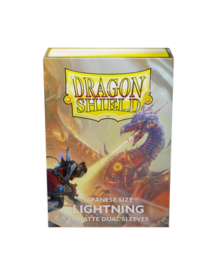 Протектори для карт Dragon Shield Japanese size Dual Matte Sleeves Lightning, Yellow