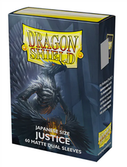 Протекторы для карт Dragon Shield Japanese size Dual Matte Sleeves Justice (60 шт), Gray