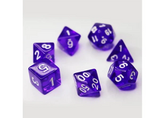 Набір кубиків - Transparent 7 Dice Set - Dark purple