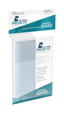 Протекторы для карт Ultimate Guard Precise-Fit Sleeves Side-Loading Standard Size Transparent (100 шт), Clear