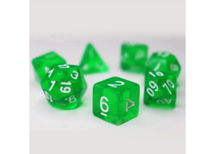 Набір кубиків - Transparent 7 Dice Set - Green