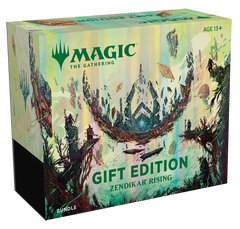 Magic: The Gathering. Подарочный набор (Набор из 10 драфт бустеров + Коллекционный бустер) "Zendikar Rising Bundle Gift Edition" (en)