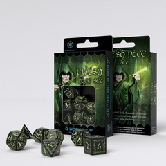Набір кубів Elvish Black & glow-in-the-dark Dice Set (7)