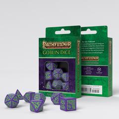 Набір кубів Pathfinder Goblin Purple & green Dice Set (7)