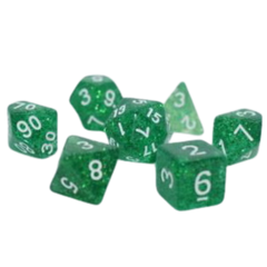 Набор Кубов - Glitter 7 Dice Set - Green