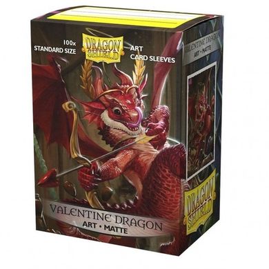 Протектори для карт "Dragon Shield Standard Matte Art Sleeves - Valentine 2020 Dragon" (100 шт.), Art