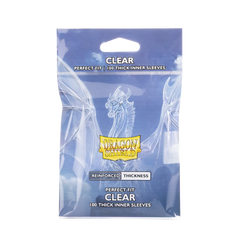 Протекторы для карт Dragon Shield Standard Perfect Fit Sleeves - Inner Sleeves - Thick Inner Clear (100 Sleeves), Clear