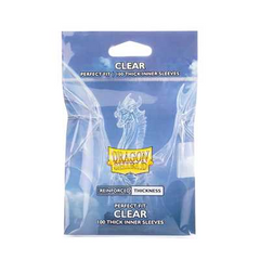 Протекторы для карт Dragon Shield Standard Perfect Fit Sleeves - Inner Sleeves - Thick Inner Clear (100 Sleeves), Clear
