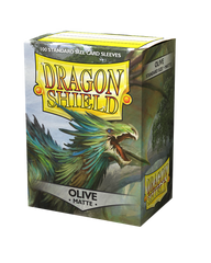 Протекторы для карт Dragon Shield Standard Matte Sleeves - Olive (100 Sleeves), Green