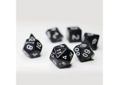 Набор Кубов - Opaque 7 Dice Set - Black (w-white)