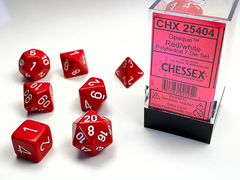 Набір кубиків Chessex Opaque Polyhedral 7- Die Sets - Red w/white