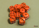 Набор Кубиков Chessex Opaque 16mm d6 with pips Dice Blocks (12 Dice) - Orange w/black